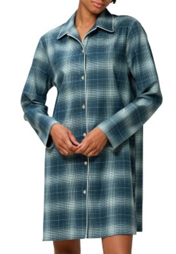 Triumph Lounge Me Cotton Boyfriend NDW Nightshirt Blå/Grön bomull 46 Dam