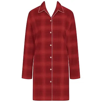 Triumph Lounge Me Cotton Boyfriend NDW Nightshirt Röd bomull 46 Dam