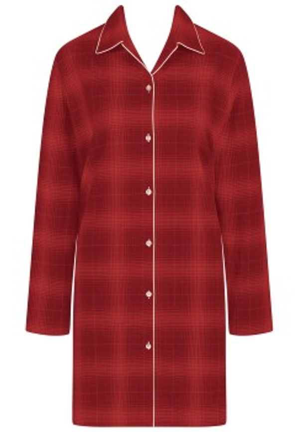 Triumph Lounge Me Cotton Boyfriend NDW Nightshirt Röd bomull 46 Dam