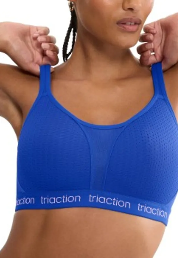 Triumph Triaction Energy Lite Padded Sports Bra EX BH Kornblå C 90 Dam
