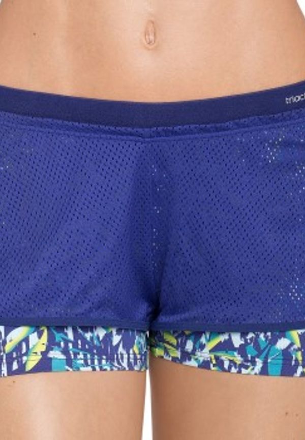 Triumph Triaction The Fit-ster Short 01 Blå Mönstrad Small Dam
