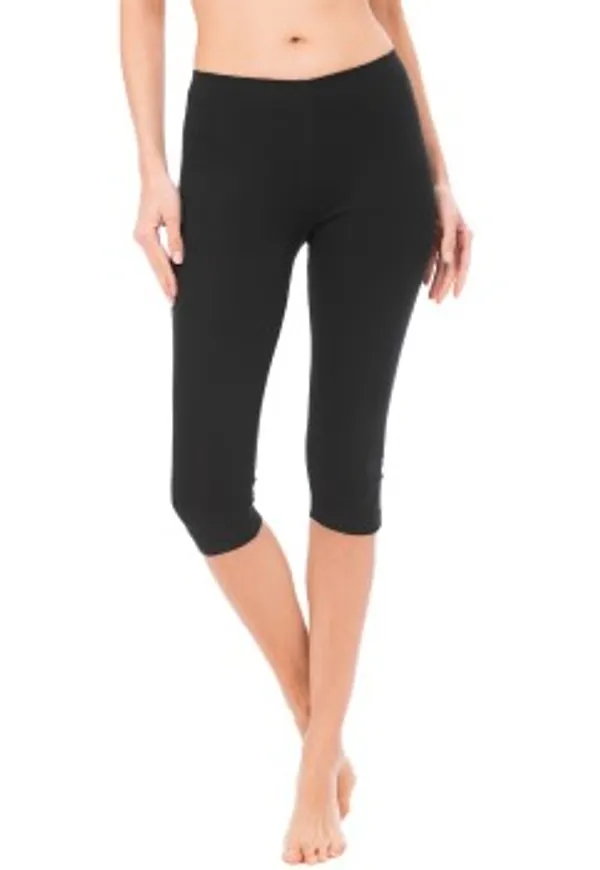 Trofe Leggings 3-4 Length Svart bomull Medium Dam