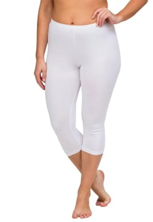 Trofe Leggings 3-4 Length Vit bomull Small Dam