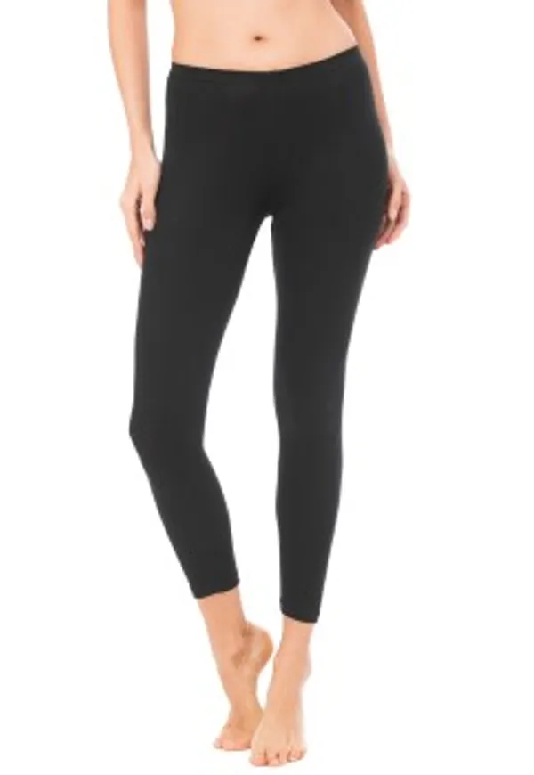 Trofe Long Leggings Svart bomull Small Dam