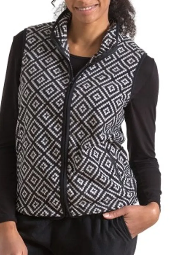 Trofe Polar Fleece Vest Svart polyester Small Dam