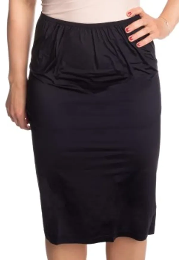 Trofe Slip Skirt Long Svart Medium Dam