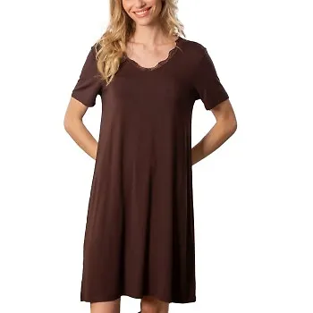 Trofe Viscose Nightdress Brun viskos Medium Dam