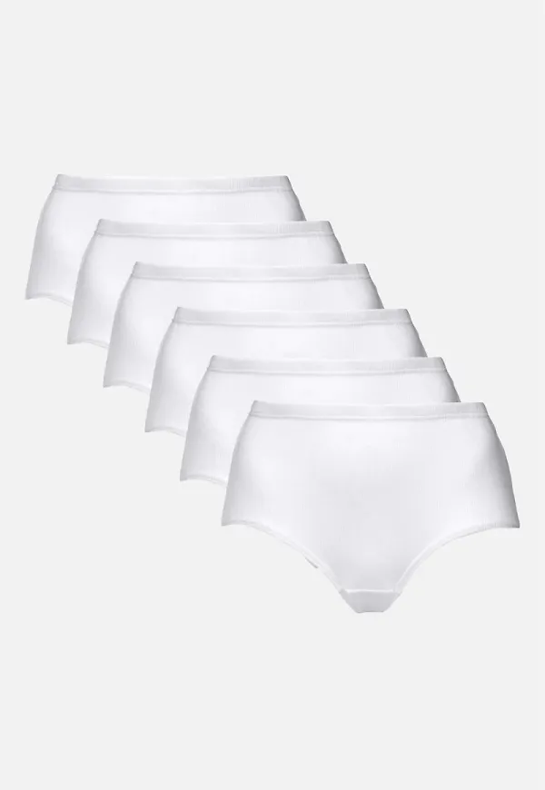 Ribbad trosa i bomull 6-pack