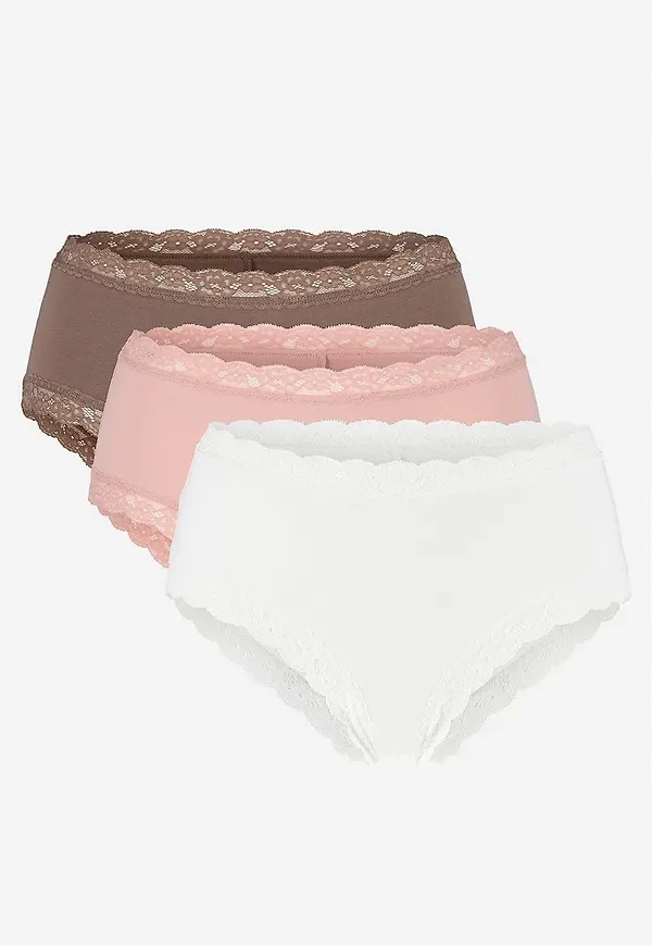 Trosa med spets och brasiliansk skärning 3-pack