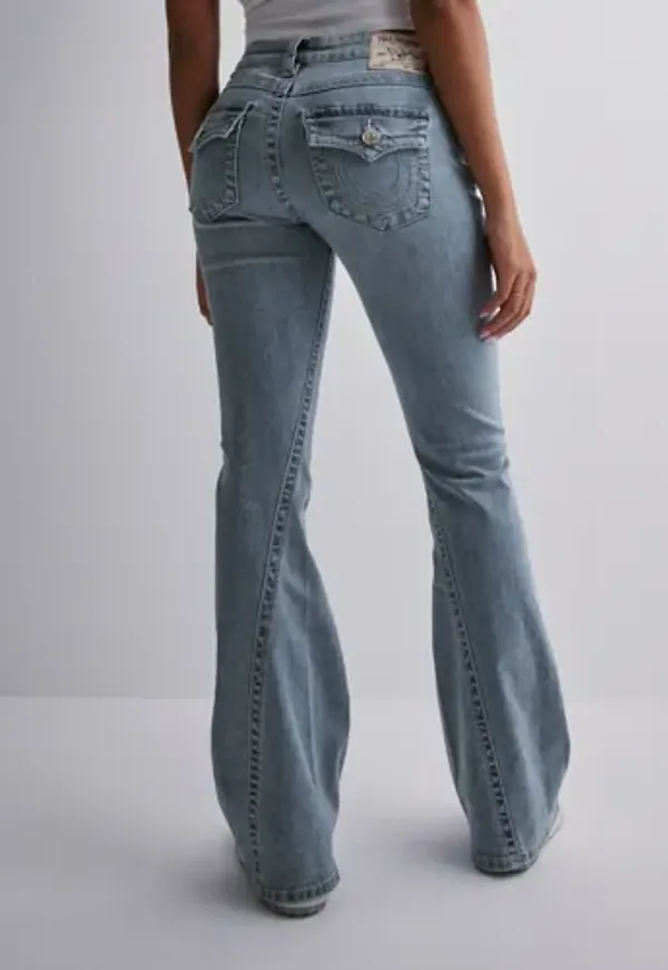 True Religion - Blå - Joey Low Rise Flare