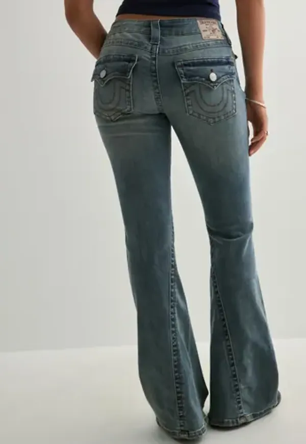 True Religion - Blå - Joey Low Rise Flare