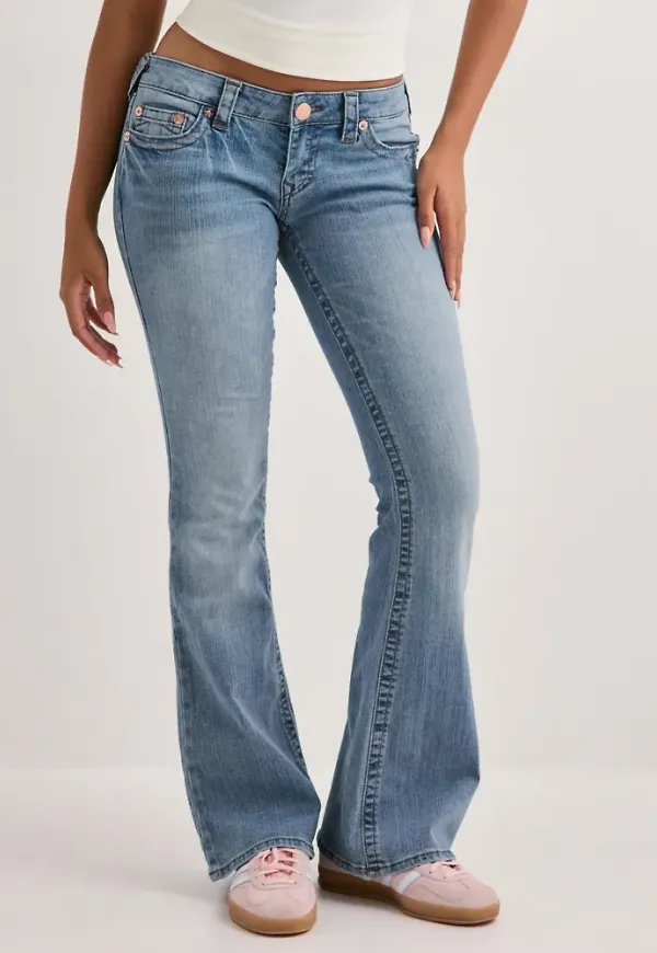 True Religion - Blå - Ultra Low Rise Flare