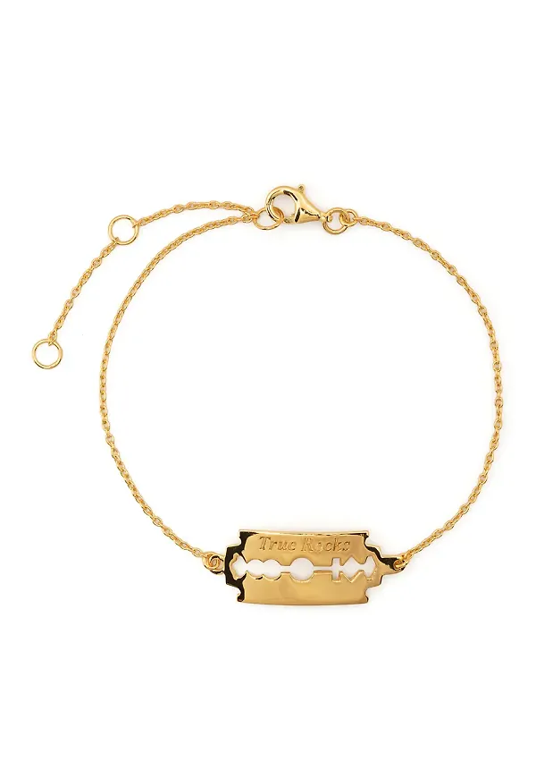 True Rocks armband med rakblad - Guldfärgad