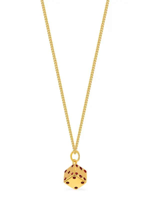 True Rocks Dice halsband - Guldfärgad