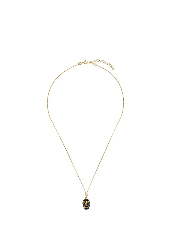 True Rocks halsband med dödskalle - Guldfärgad
