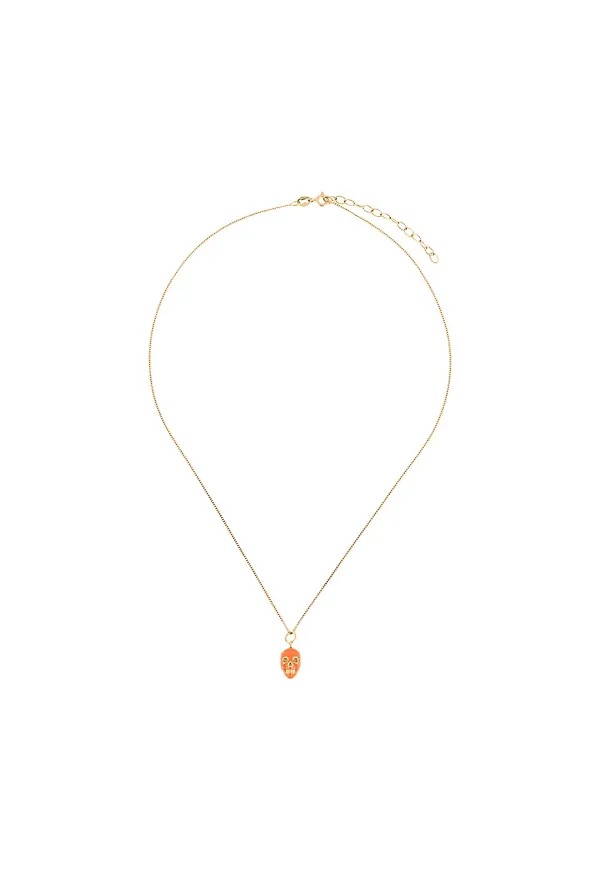 True Rocks halsband med dödskallehänge - Guldfärgad