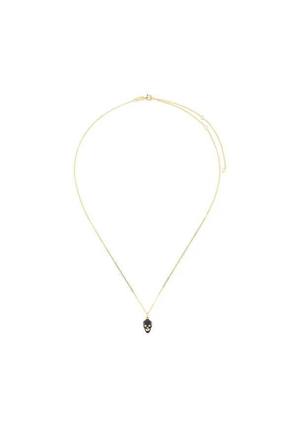 True Rocks halsband med dödskallehänge - Guldfärgad