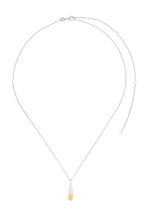True Rocks halsband med pillerhänge - Silverfärgad