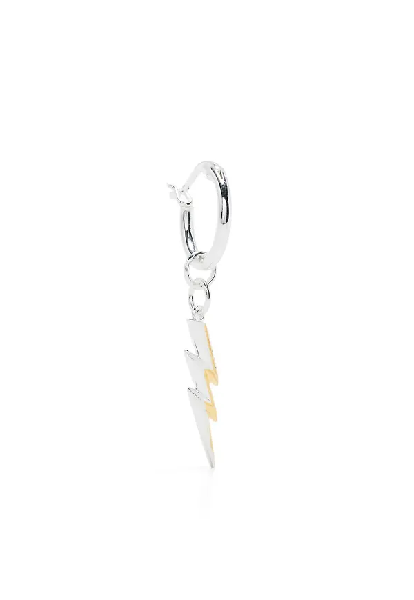 True Rocks hoop med blixtberlock - Silverfärgad