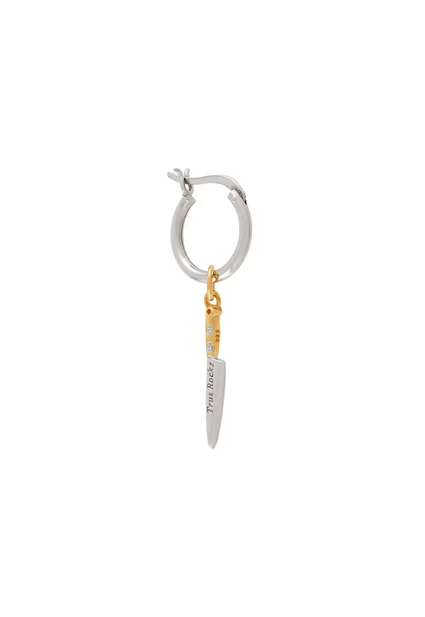 True Rocks Knife örhänge - Silverfärgad