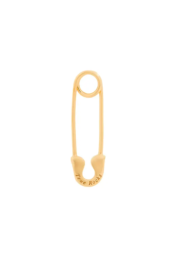 True Rocks örhänge med säkerhetsnål - Guldfärgad