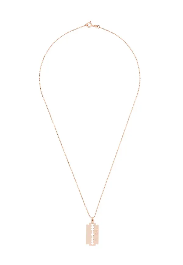 True Rocks Razor halsband med hänge - Metallic