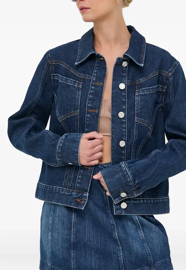 Trussardi jeansjacka med knäppning - Blå