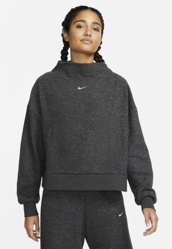 Träningströja Nike Therma-FIT med ståkrage för kvinnor - Svart