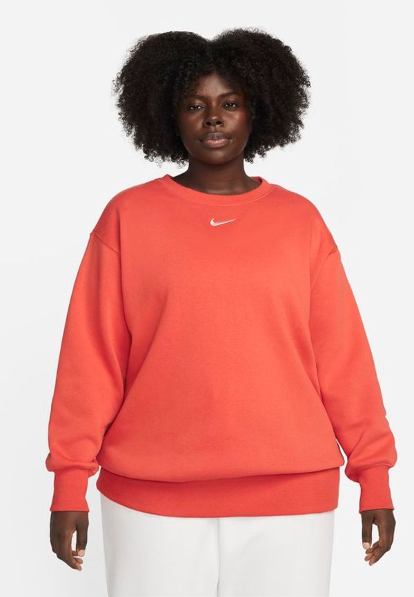 Tröja med rund hals i oversize-modell Nike Sportswear Phoenix Fleece för kvinnor - Orange
