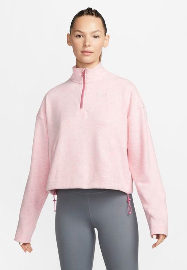 Tröja Nike Therma-FIT med halv dragkedja för kvinnor - Rosa