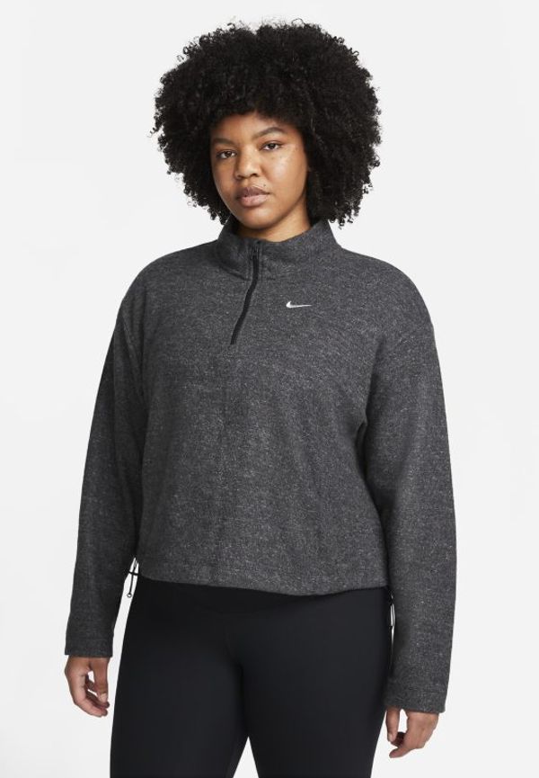 Tröja Nike Therma-FIT med halv dragkedja för kvinnor - Svart
