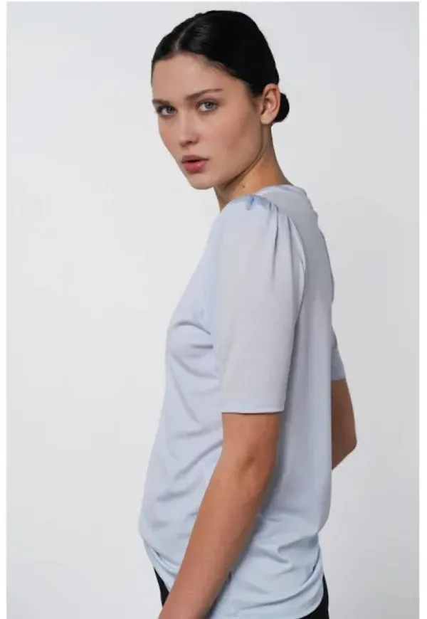 Tu Puff Top - Pale Blue