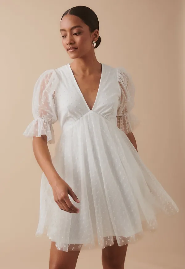 Tulle dot mini dress