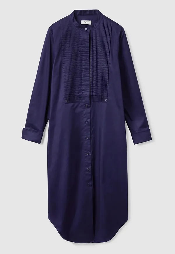 TUXEDO-BIB SHIRT DRESS