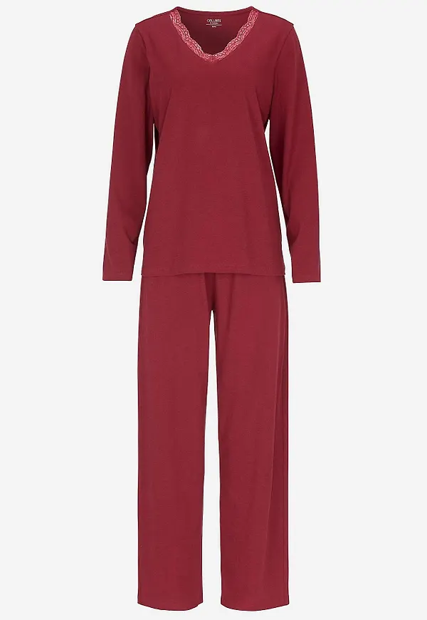 Tvådelad pyjamas med spetskant