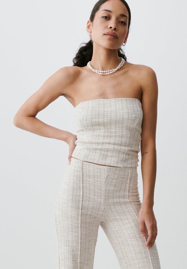 Tweed corset top