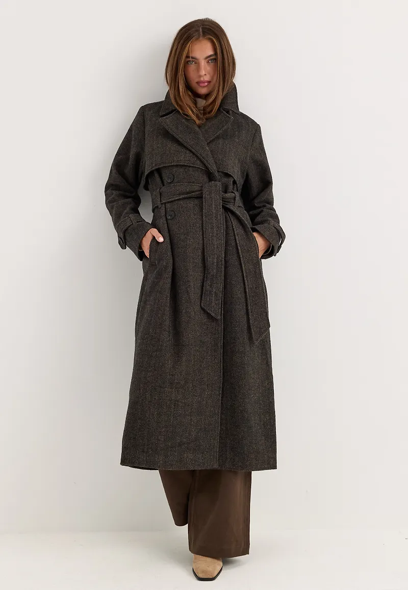 Tweed Trench Coat