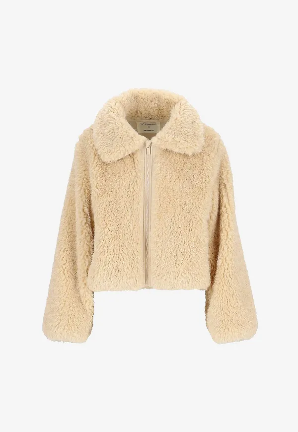 Twentyfour - Teddyjacka Mode Teddy Jacket - Beige