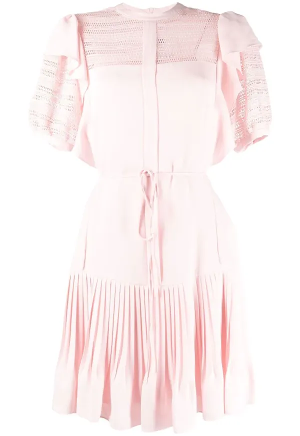 TWINSET plisserad midiklänning - Rosa