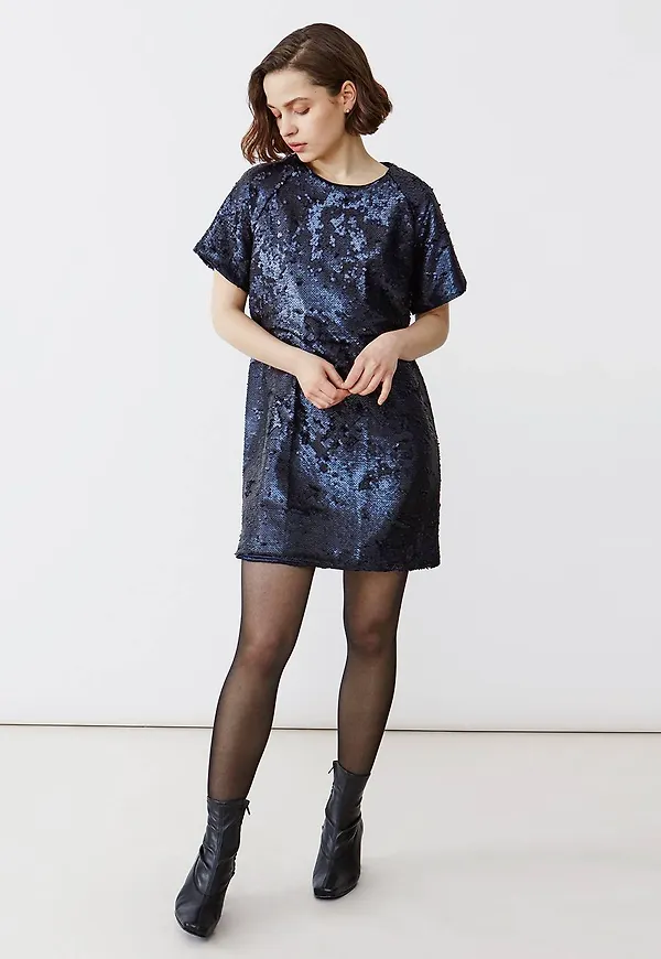 Twist & Tango - Paljettklänning Kim Dress - Blå
