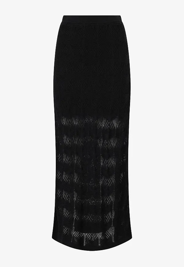 Twist & Tango - Maxikjol Ziatra Crochet Skirt - Svart