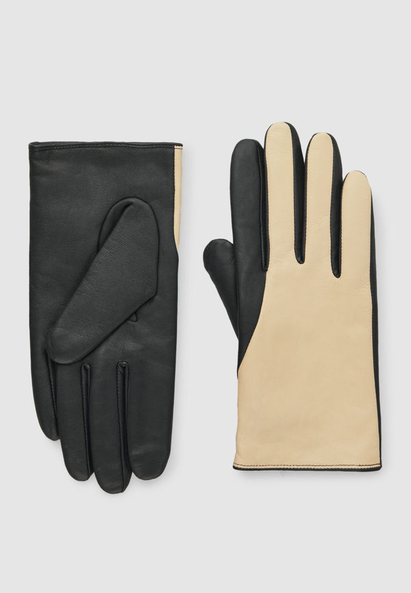 TWO-TONE LEATHER GLOVES