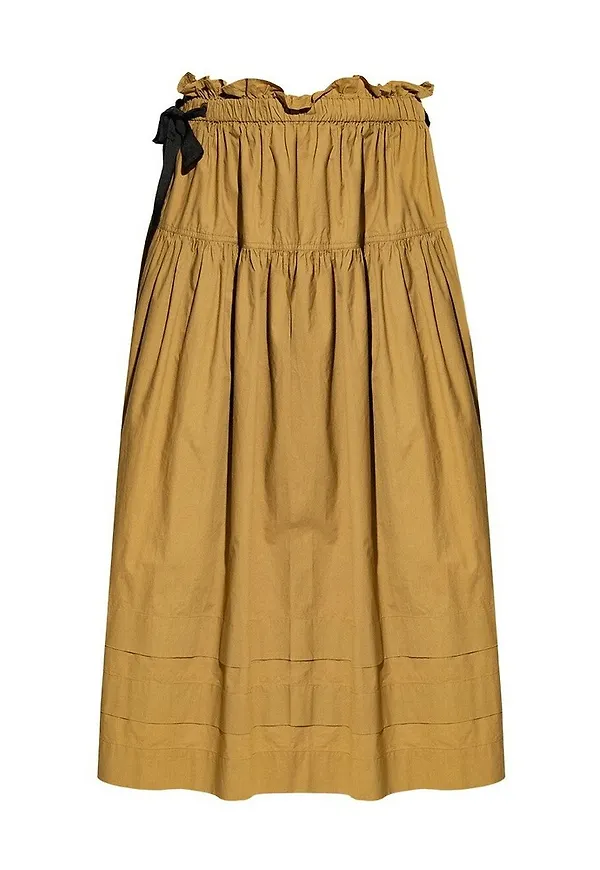 Ulla Johnson 'Astra' cotton skirt Brun, Dam