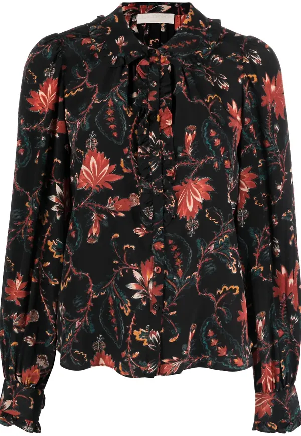 Ulla Johnson blommig blus - Svart