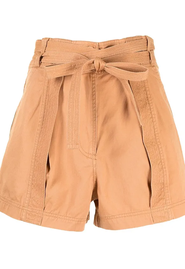 Ulla Johnson Gavin bomullsshorts med knytning - Brun