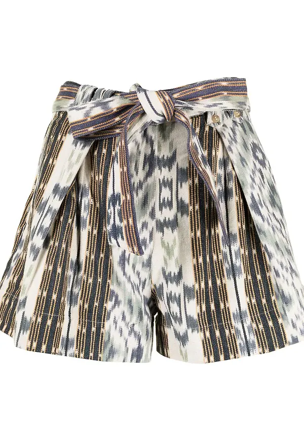 Ulla Johnson shorts med grafiskt tryck - Blå