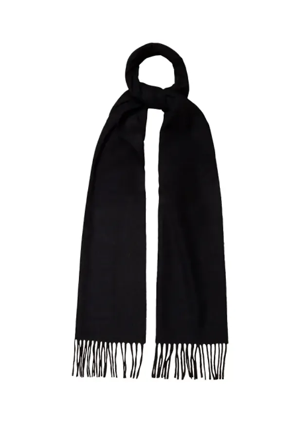 Ullscarf Med Fiskbensmönster