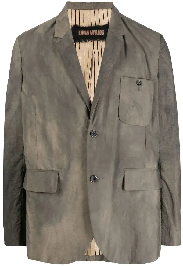 Uma Wang blazer med blekt effekt - Grå