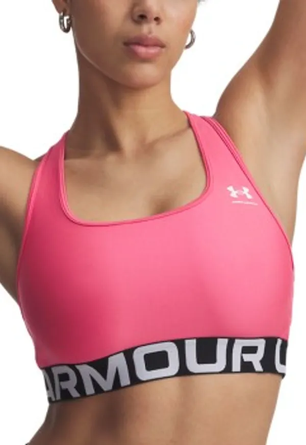 Under Armour BH Mid Branded Sport Bra Rosa polyester X-Small Dam