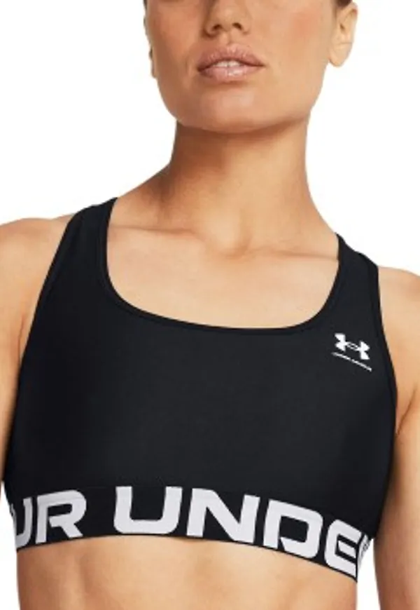 Under Armour BH Mid Branded Sport Bra Svart polyester X-Small Dam